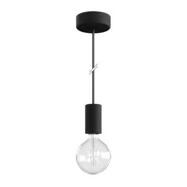 Creative Cables Eiva - buitenhanglamp met siliconen plafondbevestiging - Ø 12,5 x 164,5 cm - IP65 - zwart