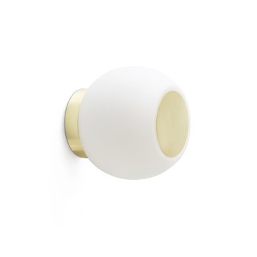 Faro Moy - wand/plafondverlichting - Ø 14 x 13 cm - 4W LED incl. - IP44 - satijn goud