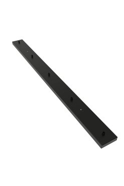 Calex - plafondplaat voor 5 lichtpunten - 130 x 10 cm - zwart