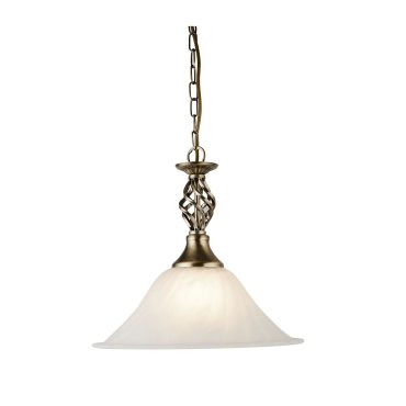 Searchlight Cameroon - hanglamp - Ø 33 x 81 cm - antiek messing