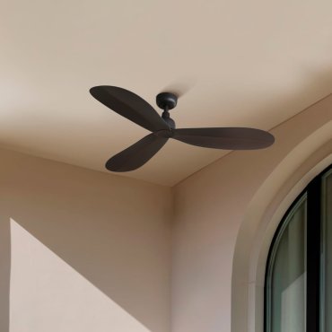 Faro Palma M - plafondventilator - Ø 129 cm - IP44 - donker bruin