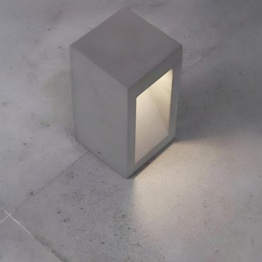 Nova Luce Barco - tuinpaal - 12 x 25 x 12 cm - 6W LED incl. - IP65 - grijs