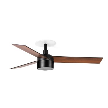 Faro Rudder Tek 3 S - plafondventilator met licht en inbouwrozet - Ø 106 cm - mat zwart - 4000K