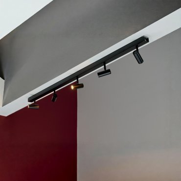 Nordlux Omari - opbouwspots  5L - 12 x 118 cm - 3 stappen dimmer - 5 x 3,2W LED incl. - zwart