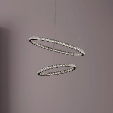 Nova Luce Ginevra - hanglamp - Ø 60,5 x 120 cm - 54W dimbare LED incl. - zandzwart