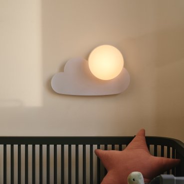 Nordlux Skyku Cloud - wandverlichting - Ø 16 x 23,8 x 37 cm - wit