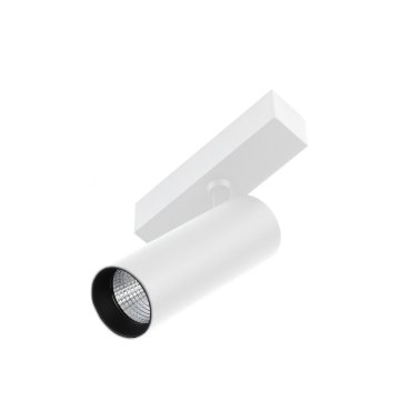 Faro Neso Hole - spot voor magnetische rail - Ø 5 x 11 x 16,3 cm - 10W DALI dimbare LED warm wit (2700K) incl. - 36° lichtbundel - wit