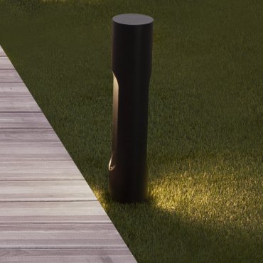 Nova Luce Ellery - tuinpaal - Ø 8 x 36 cm - 12W LED incl. - IP65 - zandzwart