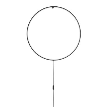 Nova Luce Ring - wandverlichting - Ø 79 x 2 cm - 28W dimbare LED incl. - zand zwart
