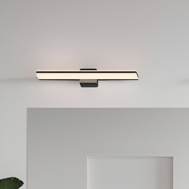 Nordlux Tinia 60 - wandlamp - 60 x 10 x 14 cm - 3 stappen dimbare - 24W LED incl. - IP44 - zwart