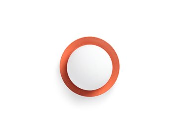 Faro May - plafondlamp - Ø 12 x 8 cm - 4W LED incl. - IP44 - koraal/oranje