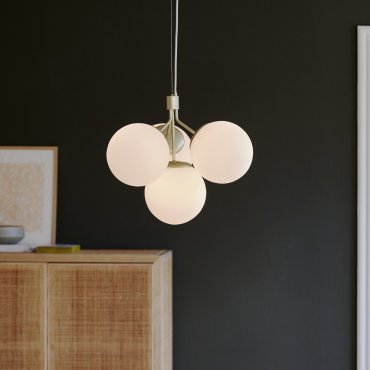 Nordlux Ivona - hanglamp - 54,2 x 54,2 x 244 cm - opaal en messing