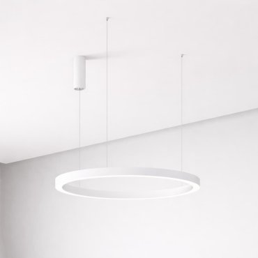 Nova Luce Elowen - hanglamp - Ø 80 x 150 cm - 77W dimbare LED incl. - wit