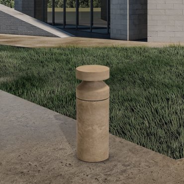 Nova Luce Balma - tuinpaal - Ø 19,2 x 54 cm - 21W LED incl. - IP65 - marmer travertijn