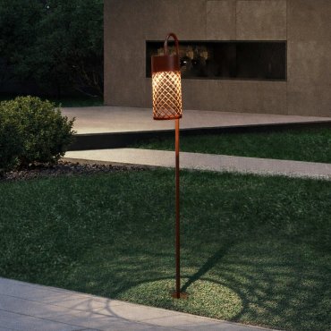 Nova Luce Motley - tuinpaal - Ø 10 x 100 x 18,5 cm - 9W LED incl. - IP65 - corten
