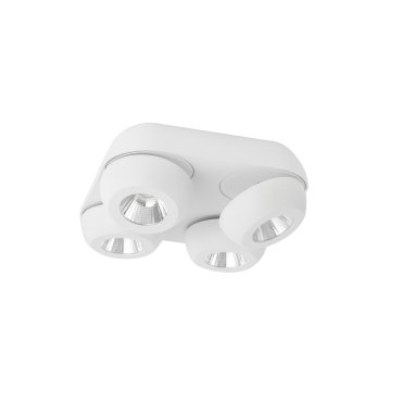 Nova Luce Gon - opbouwspot 4L - 25 x 25 x 9 cm - 4 x 5W LED incl. - zandwit