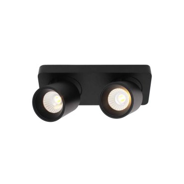 Artdelight Laguna - opbouwspot 2L - 22 x 8,5 x 9,5 cm - 2 x 6W dimbare LED incl. - zwart