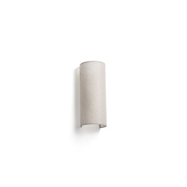 Faro Otton long &amp; round - wandlamp - 12,5 x 14,8 x 37 cm - lichte jute
