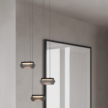 Nova Luce Jailyn - hanglamp - Ø 35 x 160 cm - 24W dimbare LED incl. - zandzwart