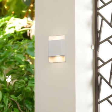 Nova Luce Polly - buiten wandverlichting - 13 x 18 x 5,5 cm - 10W LED incl. - IP54 - zandwit