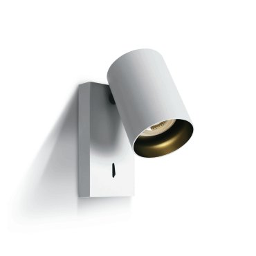 ONE Light Retro GU10 Spots - wandlamp met schakelaar - 7 x 13 x 2 cm - wit