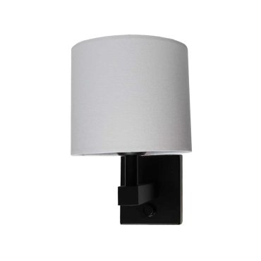 Artdelight Lavos - wandverlichting met schakelaar - 9 x 11,5 cm - zwart