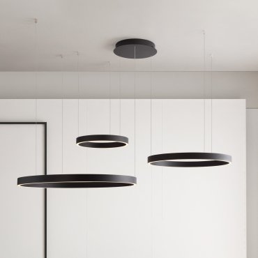 Nova Luce Elowen - hanglamp - 148 x 250 x 106 cm - 181W dimbare LED incl. - zandzwart