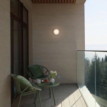Nova Luce Pollux - buiten wandverlichting - Ø 13,4 x 8,6 cm - 8W dimbare LED incl. - IP65 - zandwit