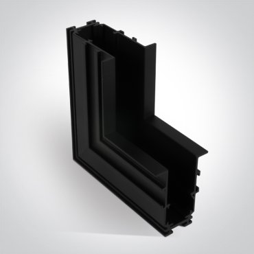 ONE Light magnetisch railsysteem MIDI - vertikaal inbouwhoekprofiel - 11 x 4,4 x 6,8 cm - zwart
