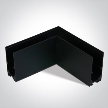 ONE Light magnetisch railsysteem MIDI - horizontaal opbouwhoekprofiel - 11 x 2,7 x 5,5 cm - zwart