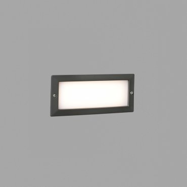 Faro Stripe - inbouw wandverlichting - 23,3 x 7,7 x 10 cm - 5W LED incl. - IP54 - donkergrijs