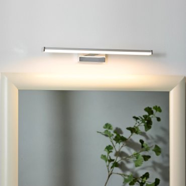 Lucide Onno - spiegelverlichting badkamer - 40 cm - 8W LED incl. - IP44 - mat chroom