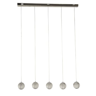 Searchlight Allure - hanglamp - 100 x 150 cm - 21W dimbare LED incl. - chroom en transparant