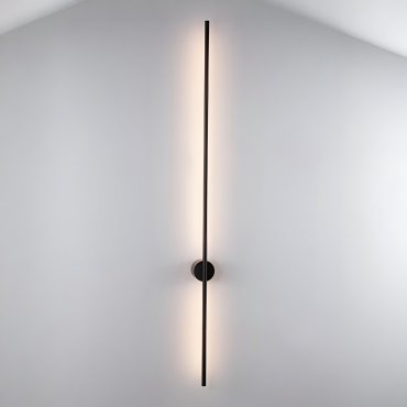 Nova Luce Aden - wandlamp - 1,5 x 6,5 x 120 cm - 20W LED incl. - zandzwart