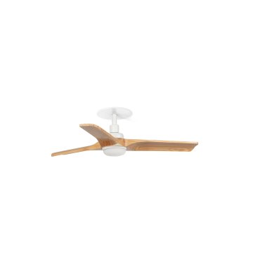 Faro Heywood S - plafondventilator met licht en inbouwrozet - Ø 90 cm - mat wit en den