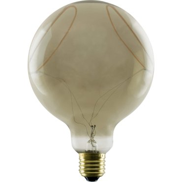 Segula LED lamp - Illusion Globe Two Crescent Cat &amp; Eye - Ø 12,5 x 18 cm - E27 - 8W dimbaar - 1900K - gerookt