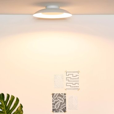 Lucide Foskal - plafondverlichting - Ø 34,5 x 7,3 cm - 12W LED incl. - wit