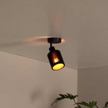 Lucide Tagalog - wandspot - Ø 10 x 23 cm - zwart