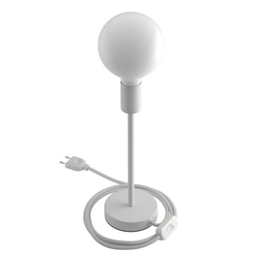 Creative Cables Alzaluce - tafellamp - Ø 12 x 34 cm - metaal - wit