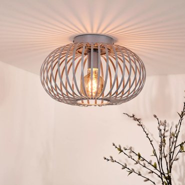 Lucide Manuela - plafondverlichting - Ø 40 x 23 cm - grijs