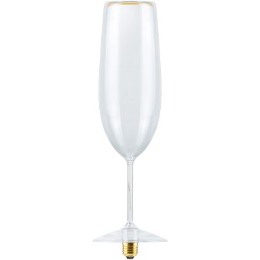 Segula LED lamp - Floating Champagne - Ø 8 x 35 cm - E27 - 4W dimbaar - 2200K - transparant