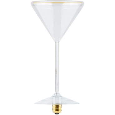 Segula LED lamp - Floating Martini - Ø 12 x 25 cm - E27 - 6W dimbaar - 2200K - transparant