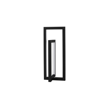 Nova Luce Zesiro - tafellamp - 17 x 17 x 42 cm - 12W dimbare LED incl. - zwart