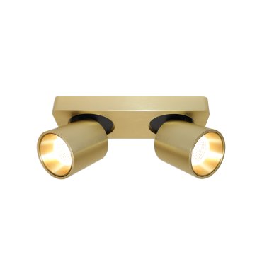 Artdelight Laguna - opbouwspot 2L - 22 x 8,5 x 9,5 cm - 2 x 6W dimbare LED incl. - goud geborsteld