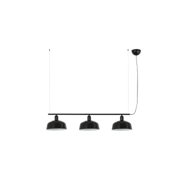 Faro Tatawin M - hanglamp - 100 x 25 x 210 cm - satijnzwart en glanszwart