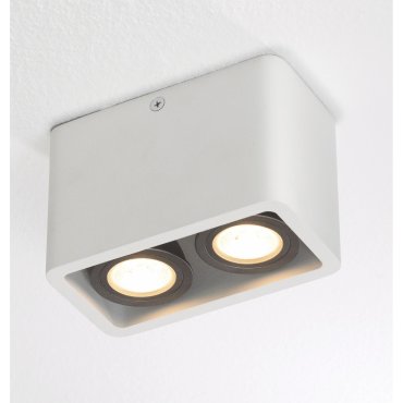 Artdelight Bronx2 - opbouwspot 2L - 13 x 7 x 8,5 cm - wit