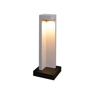 VK Lighting Trigono - tuinpaal -  18 x 18 x 49 cm - 6,5W LED incl. - IP65 - grijs