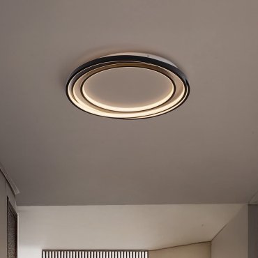 Nova Luce Arbor - plafondlamp - 54 x 50 x 8 cm - 33W dimbare LED incl. - mat zwart