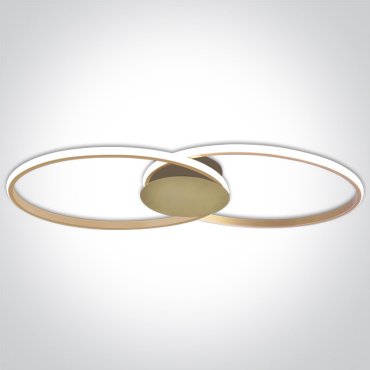 ONE Light Decorative - plafondverlichting - 71 x 6 cm - 40W dimbare LED incl. - champagne