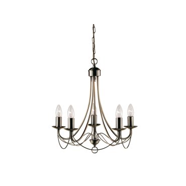 Searchlight Maypole - luster - Ø 46 x 100 cm - antiek messing